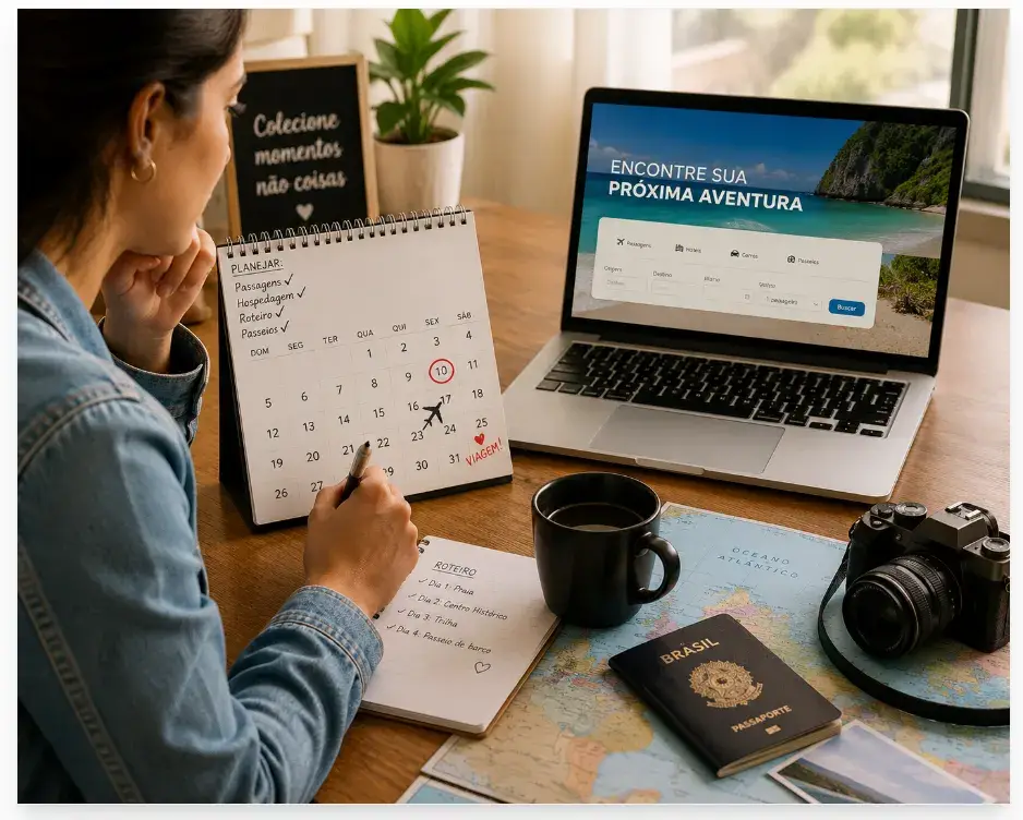 Planejamento é o primeiro passo para transformar o sonho da viagem em realidade.