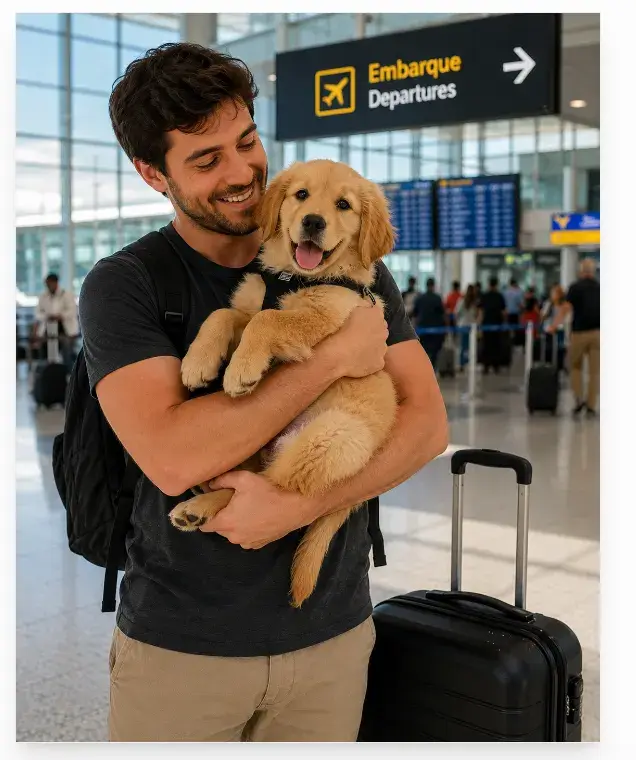 Viajar com pet exige planejamento, mas cada momento ao lado do seu melhor amigo faz tudo valer a pena. Prepare a documentação e embarque com tranquilidade para uma aventura inesquecível