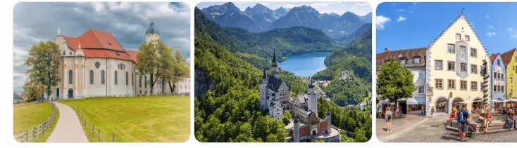 Wieskirche, Schwangau e Füssen