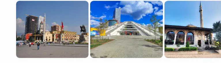 A viagem normalmente começa em Tirana, capital do país.