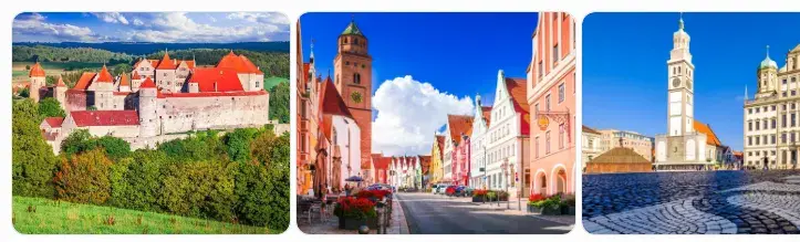 Harburg, Donauwörth e Augsburg