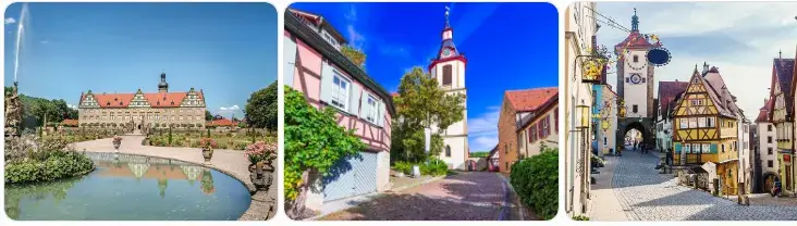 Weikersheim, Creglingen e Rothenburg ob der Tauber