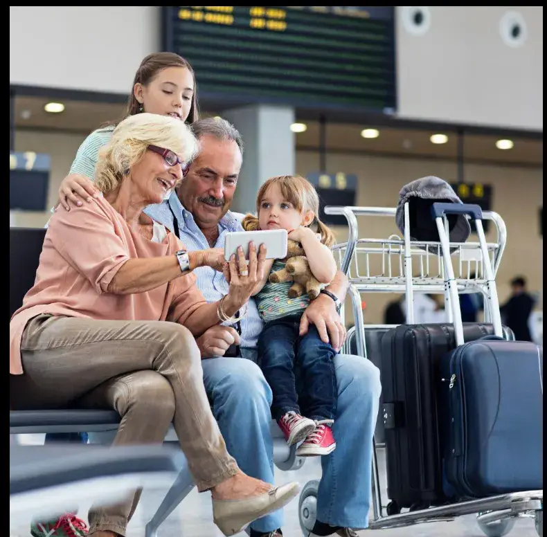 Criança viajando com terceiro