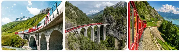 Algumas rotas ferroviárias