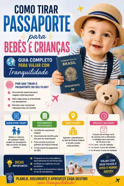 Como Tirar Passaporte para Bebês e Crianças: Guia Completo para Viajar com Tranquilidade
