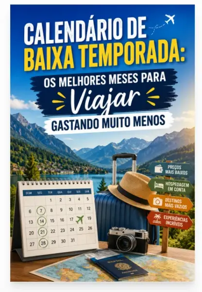 Calendário de Baixa Temporada: Os Melhores Meses Para Viajar Gastando Muito Menos