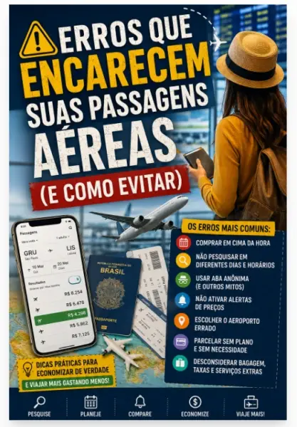 Erros que Encarecem Suas Passagens Aéreas (e Como Evitar)