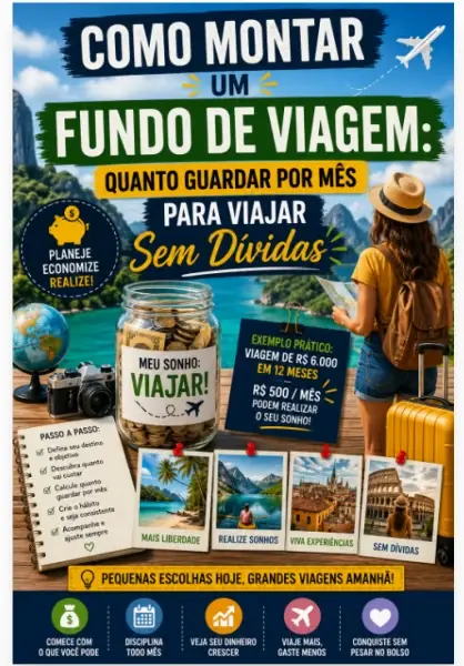 Como Montar um Fundo de Viagem: Quanto Guardar por Mês Para Viajar Sem Dívidas