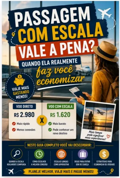 Passagem com Escala Vale a Pena? Quando Ela Realmente Faz Você Economizar