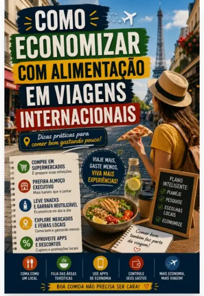 Como economizar com alimentacao em viagens internacionais Palavra-chave: economizar com comida em viagem