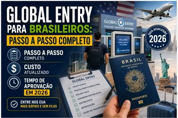 Global Entry para Brasileiros: Passo a Passo Completo, Custo e Tempo de Aprovação em 2026