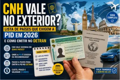 CNH Vale no Exterior? Lista de Países que Exigem a PID em 2026 e Como Emitir no Detran