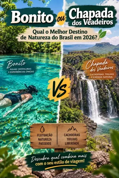 Bonito ou Chapada dos Veadeiros: Qual o Melhor Destino de Natureza do Brasil em 2026?