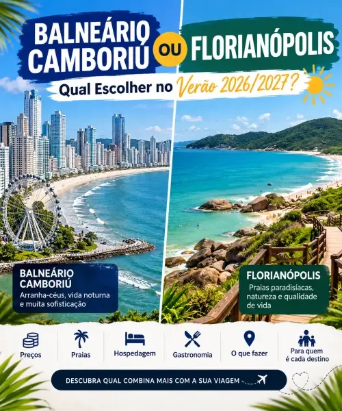 Balneário Camboriú ou Florianópolis: Qual Escolher no Verão 2026/2027?