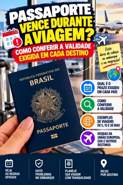 Passaporte vence durante a viagem? Como conferir a validade exigida em cada destino