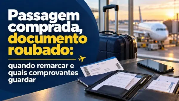Passagem comprada, documento roubado: quando remarcar e quais comprovantes guardar