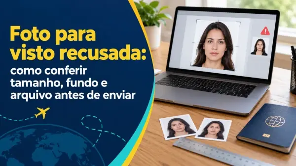 Foto para visto recusada: como conferir tamanho, fundo e arquivo antes de enviar