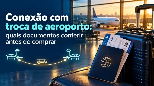 Conexão com troca de aeroporto: quais documentos conferir antes de comprar