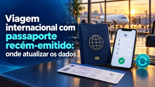 Viagem internacional com passaporte recém-emitido: onde atualizar os dados