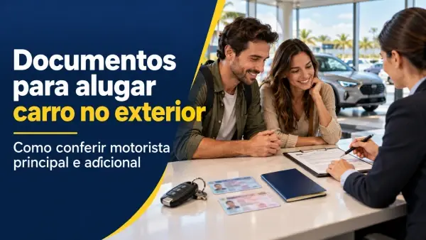 Documentos para alugar carro no exterior: como conferir motorista principal e adicional