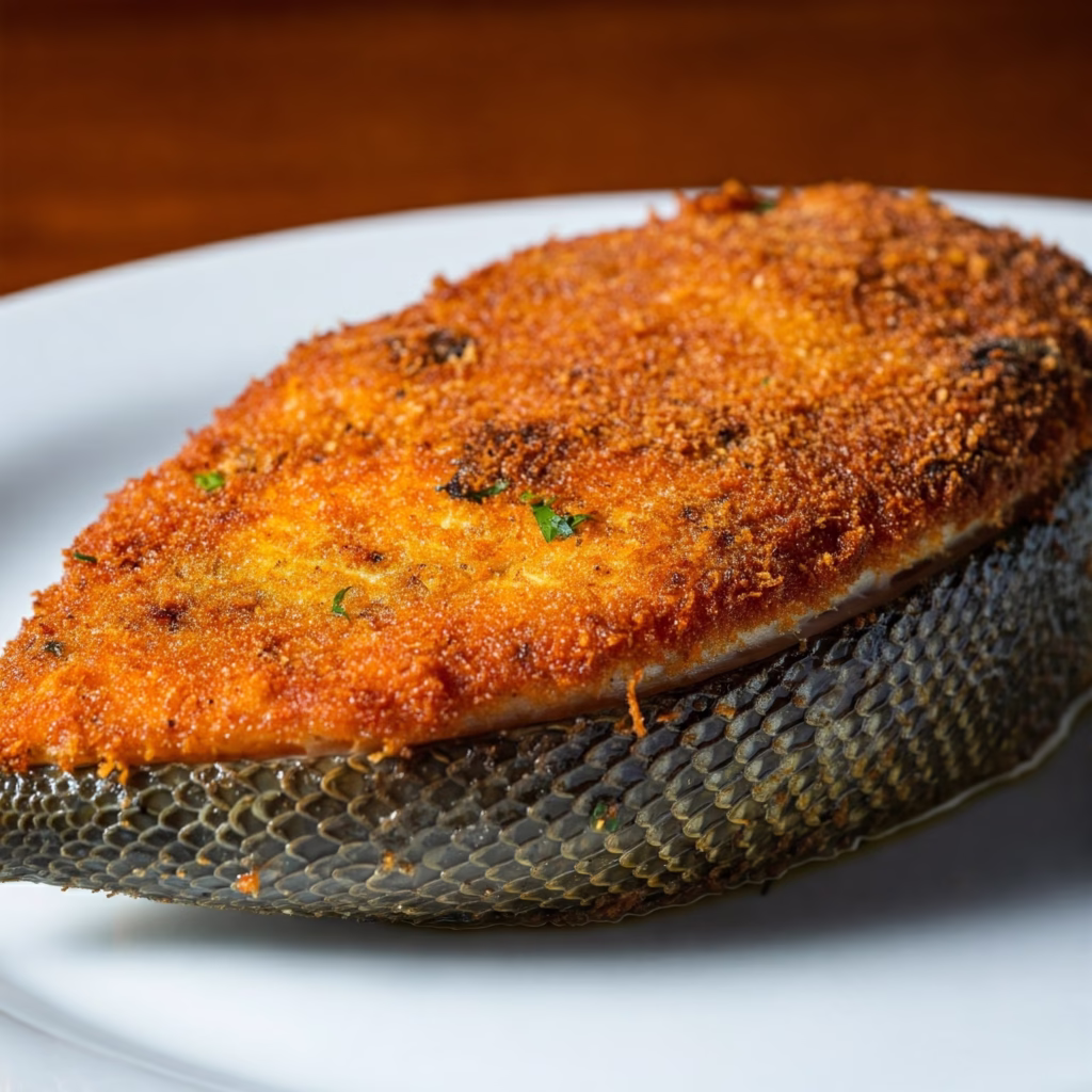 Pirarucu à milanesa