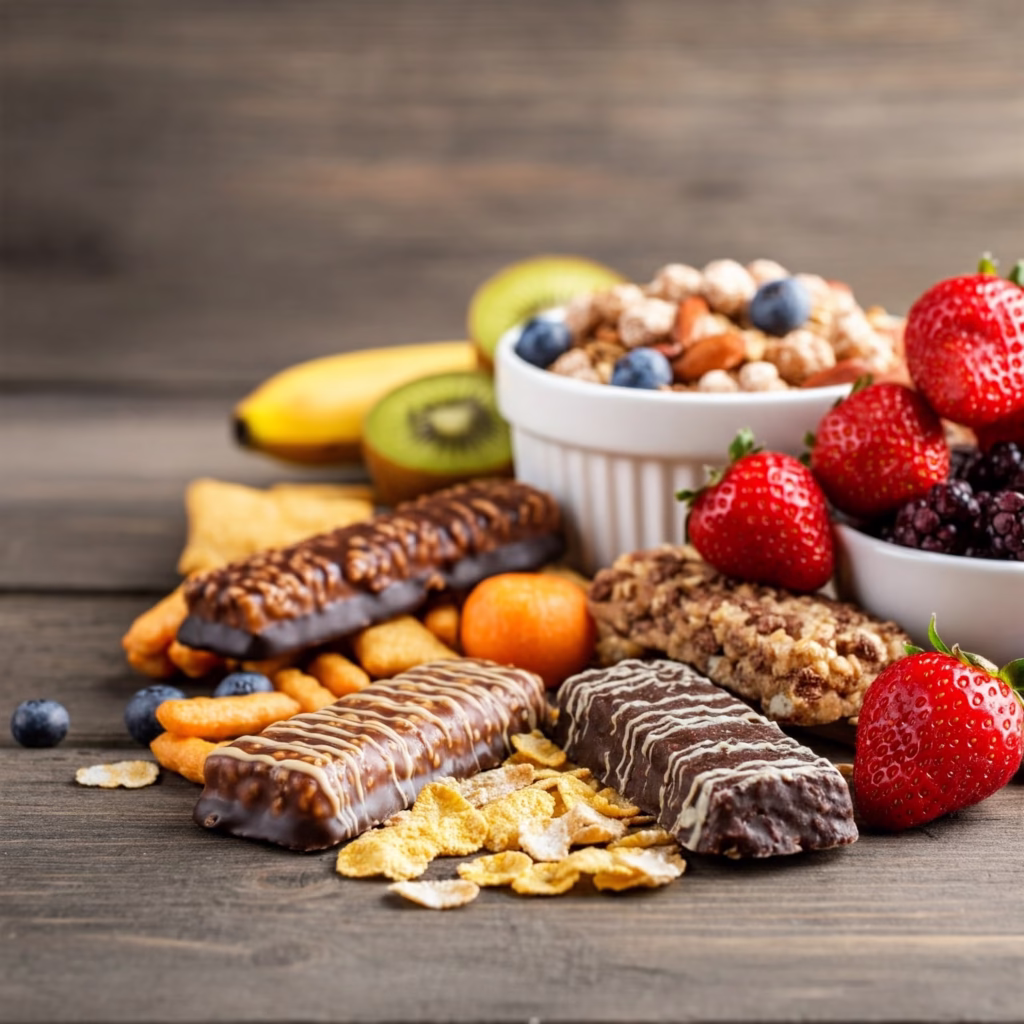 Barras de proteína ou cereais