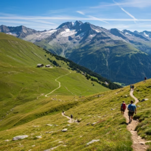Trilhas nos Alpes