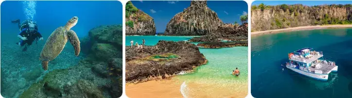 PRAIAS EM FERNANDO DE NORONHA