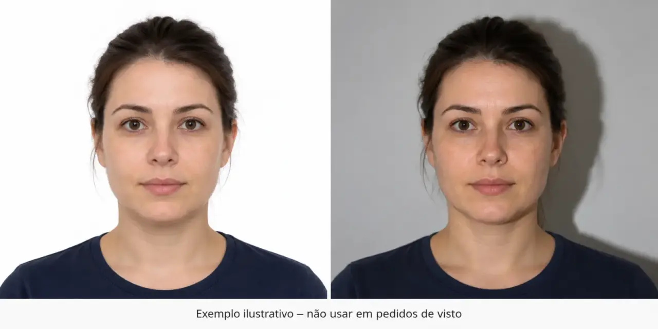 Exemplo de foto para visto recusada