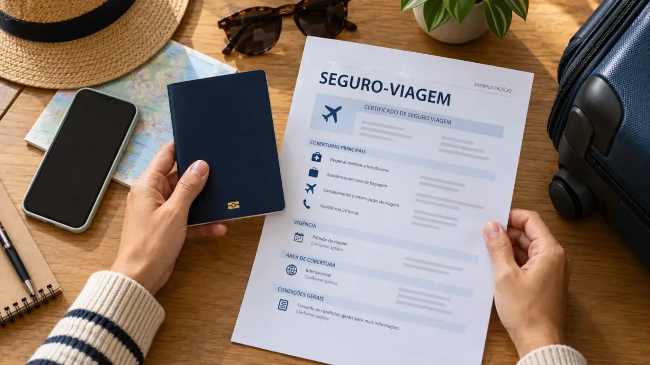 Comprovante de seguro viagem para imigração