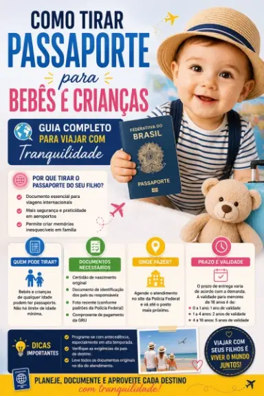 Como Tirar Passaporte para Bebês e Crianças: Guia Completo para Viajar com Tranquilidade