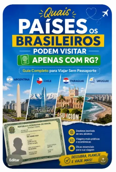 Quais Países os Brasileiros Podem Visitar Apenas com RG? Guia Completo para Viajar Sem Passaporte