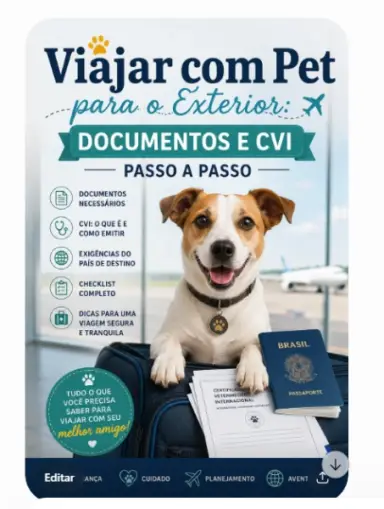 Viajar com Pet para o Exterior: Documentos e CVI Passo a Passo