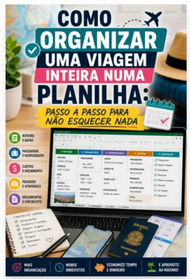 Como Organizar Uma Viagem Inteira Numa Planilha: Passo a Passo Para Não Esquecer Nada