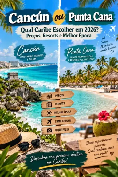 Cancún ou Punta Cana: Qual Caribe Escolher em 2026? Preços, Resorts e Melhor Época
