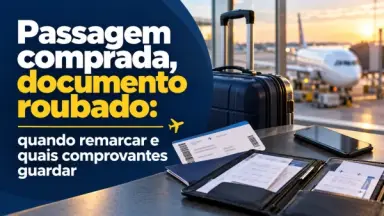 Passagem comprada, documento roubado: quando remarcar e quais comprovantes guardar