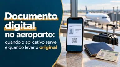 Documento digital no aeroporto: quando o aplicativo serve e quando levar o original