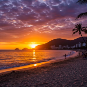Pôr do Sol na Praia do Perequê