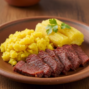 Carne de Sol com Macaxeira