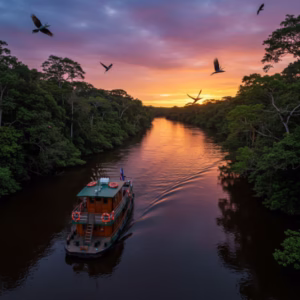Passeio de Barco pelo Rio Amazonas