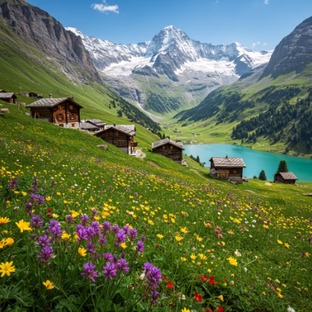 Engadin, na primavera