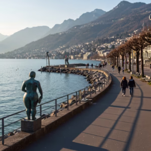 Passeio à beira do Lago Léman