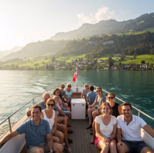 Passeio de barco no Lago Murten