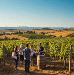 Tour de vinho na região da Toscana