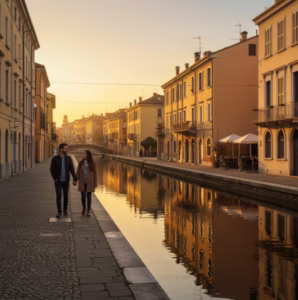 Passeio romântico pelos canais de Navigli
